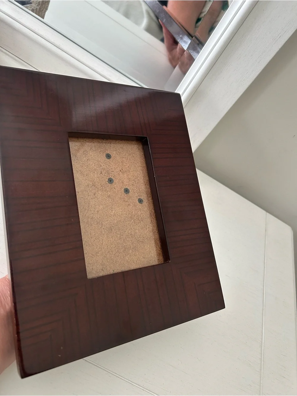 Classic Mahogany Wood Picture Frame - Dark Brown 3 by 5 photo